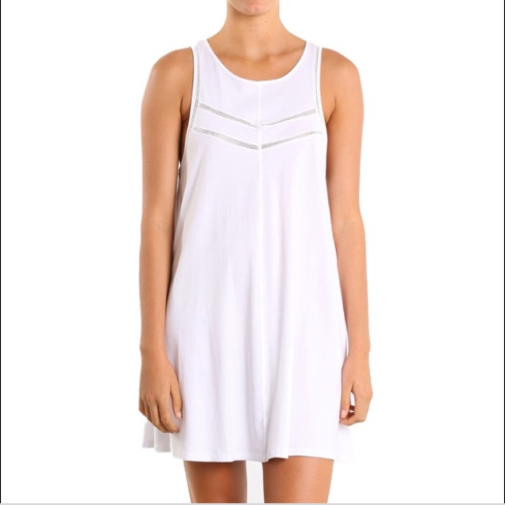 RUSTY Zinnia Mini skater Dress in BLACK - Size LG - Picture 8 of 9